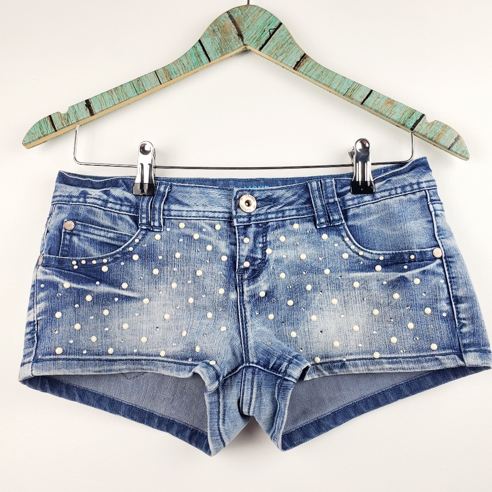 L'Amour Nanette Lepore Denim Booty Shorts Sz 3